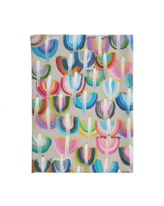 Rainbow Menorahs Hanukkah Kitchen Tea Towel by Arielle Zorger