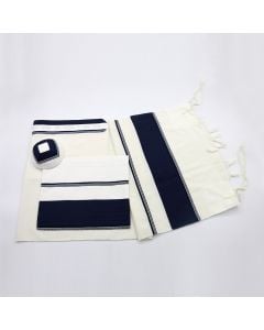Ramat Gan Tallis Set by Eretz Judaica: Solid Stripes