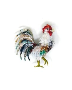 Rooster Brooch by Trovelore