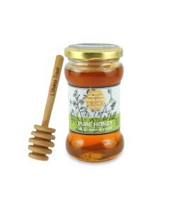 Rosh Hashanah Gift Set: Israeli Honey and L'shana Tova Wood Honey Dipper