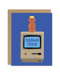 Rosh Hashanah Notecard: Apple Computer & Honey