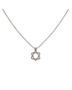 Rustic Star of David Necklace by Hila Schneider: 18" or 20" Chain