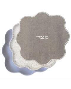 Scalloped Matzah Plate & Cover Set by Ceremonials
