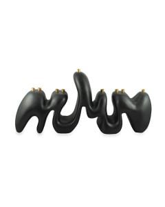 Sculptural Menorah by Hannah Polskin: Obsidian