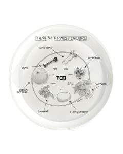 "Seder Plate Symbols Explained" Platter by Amy Kurzweil