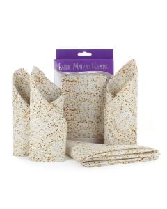 Set of Four Matzah Print Fabric Napkins