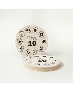 Set of Ten Plagues Dippin' Dabber Coasters by the Haggadah Collective