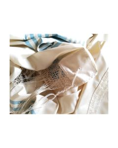 Silk Tallit by Talled di Seta: Light Blue Stripes