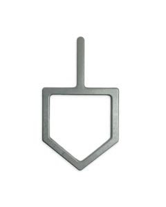 Silver 2D Dreidel by Iris Tutnauer