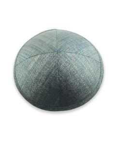 Silver Linen Kippah