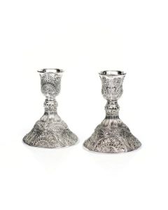 Silver Plated Filigree Candlesticks