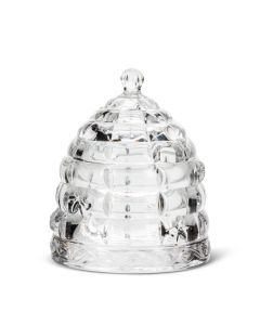 Small Glass Beehive Honey Pot