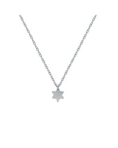 Solid Silver Star of David Necklace by Alef Bet Jewelry