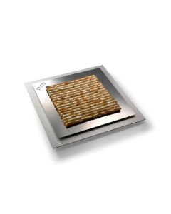 Steel Square Matzah Plate by Laura Cowan