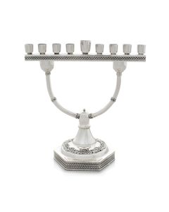 Sterling Silver Convertible Menorah and Candlesticks by Avi Nadav