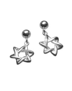Sterling Silver Star of David Stud Earrings by Laurel Elliott