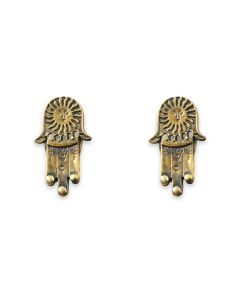 Sun Hamsa Earrings by Alkemie Jewelry