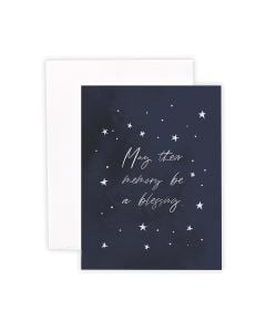 Sympathy Notecard: Blessed Memory