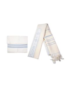 Traditional Light Blue Stripes Tallis Set