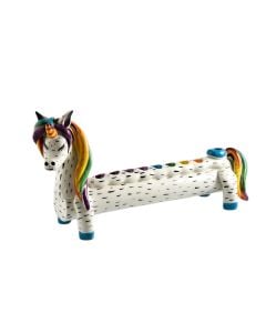Ceramic Unicorn Menorah by Inna Olshansky