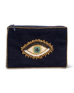 Velvet Evil Eye Pouch