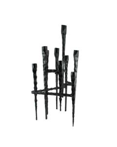 Vintage Iron Sculptural Menorah by David Palombo: Triangular