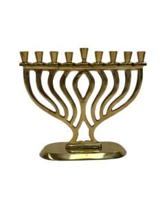 Vintage Brass Wave Menorah