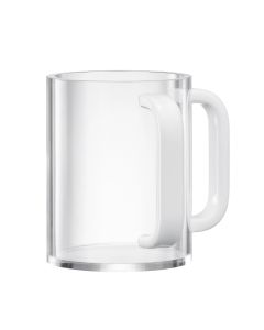 Clear Acrylic Washing Cup with White Handles