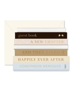 Wedding Notecard: Book Stack