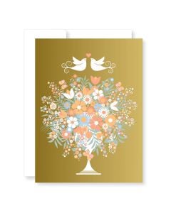 Wedding Notecard: Golden Bouquet