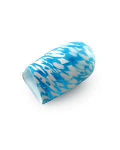Wedding Smash Glass from NolaGlass: Teal and White