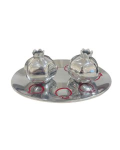 Welcome with Two Pomegranates Candleholder by Oded Halahmy