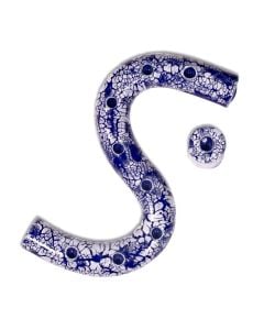 White Crawl Wiggle Ceramic Menorah by Julia Elsas