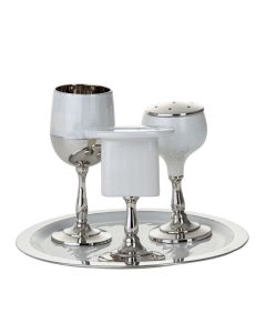 White Enamel Havdalah Set