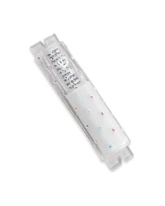 White Glass with Crystals Mezuzah by Sandi Katz