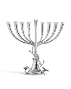 White Orchid Menorah by Michael Aram