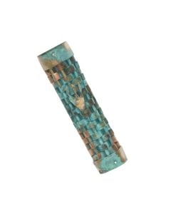 Woven Patina Copper Mezuzah by Gary Rosenthal