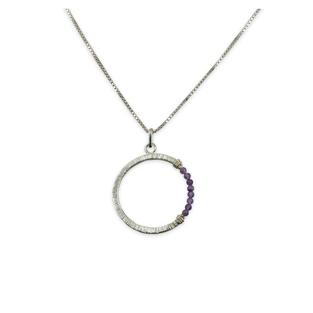 Circle with Amethyst Necklace by Megemeria