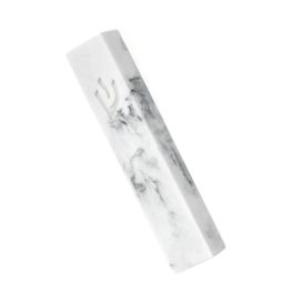 White Marble Mezuzah