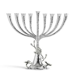 White Orchid Menorah by Michael Aram